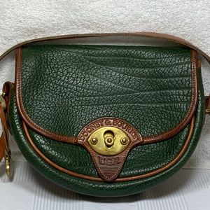 Dooney & Bourke Green Vintage Leather Crossbody